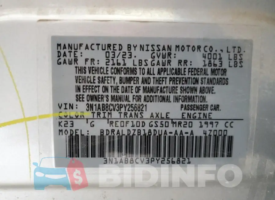 3N1AB8CV3PY256821 Photo# 12