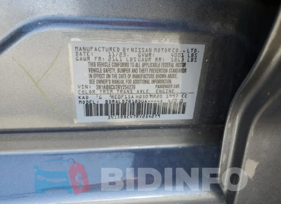 3N1AB8CV7RY254279 Photo# 12