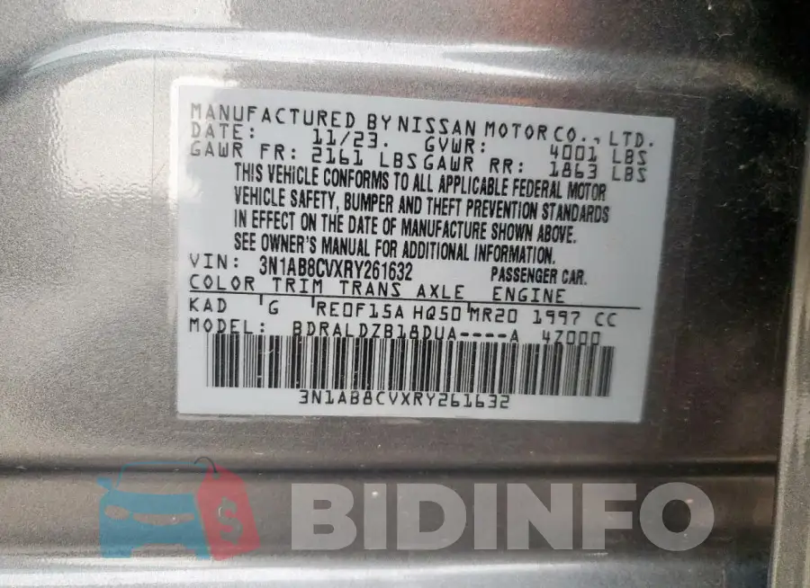 3N1AB8CVXRY261632 Photo# 12