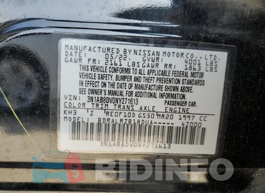 3N1AB8DV0NY271613 Photo# 12