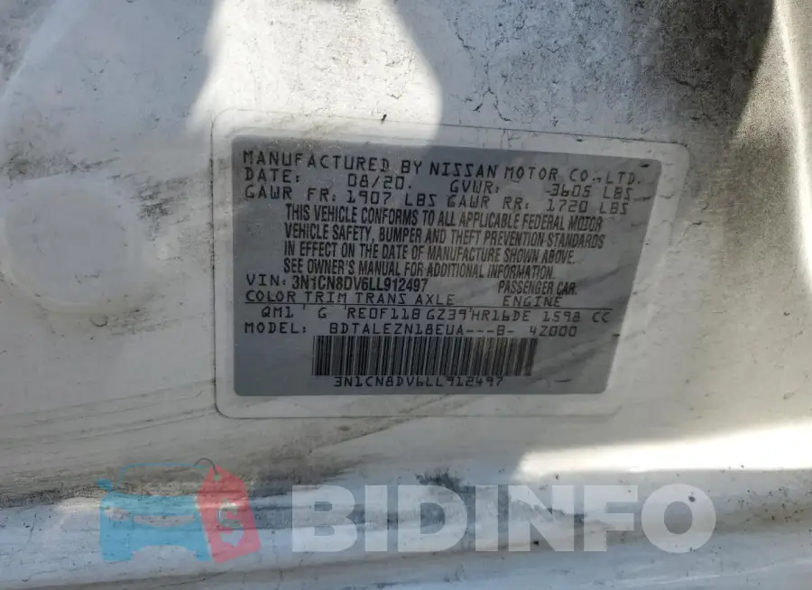 3N1CN8DV6LL912497 Photo# 12