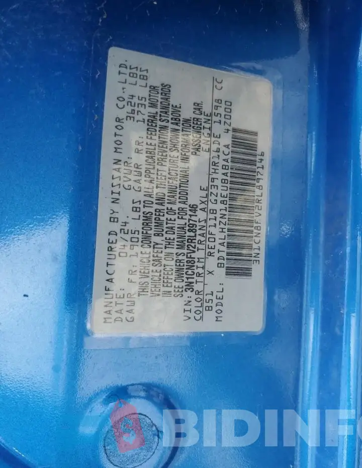 3N1CN8FV2RL897146 Photo# 12
