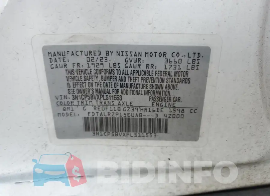 3N1CP5BVXPL511553 Photo# 13