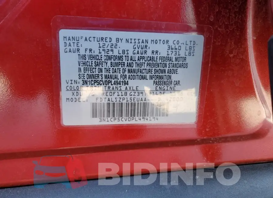 3N1CP5CV0PL494194 Photo# 12