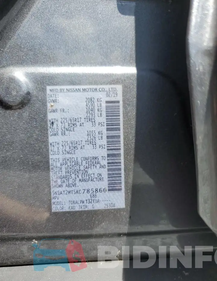 5N1AT2MT5KC785866 Photo# 14