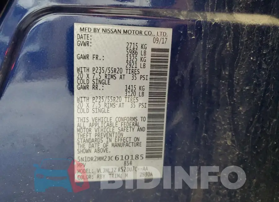 5N1DR2MM2JC610185 Photo# 13