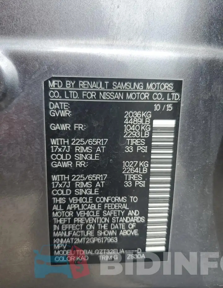 KNMAT2MT2GP617963 Photo# 13