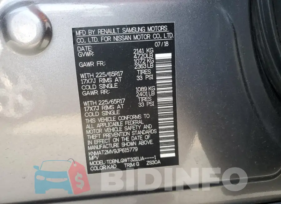 KNMAT2MV9JP615779 Photo# 14