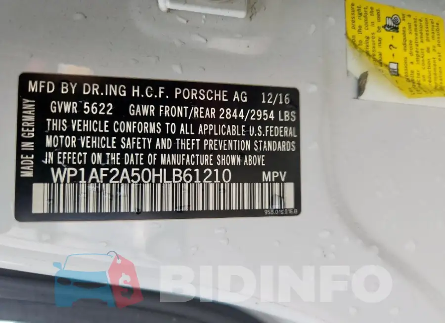 WP1AF2A50HLB61210 Photo# 14