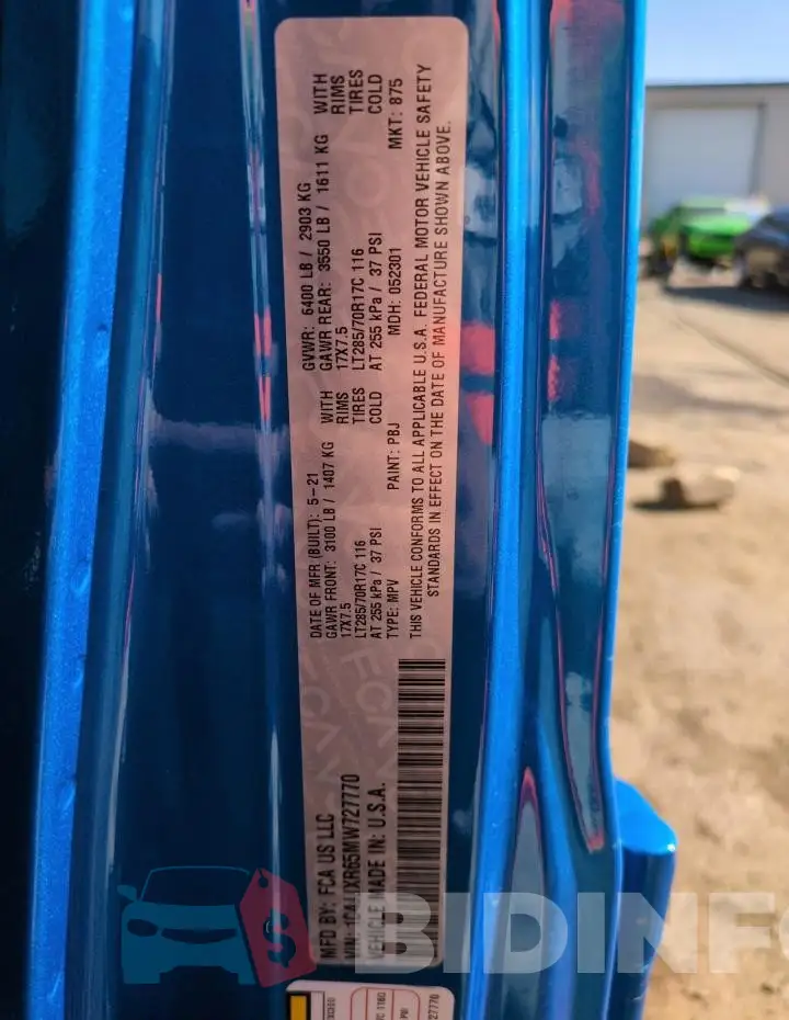 1C4JJXR65MW727770 Photo# 12