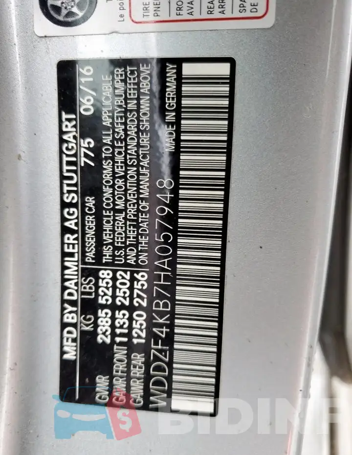 WDDZF4KB7HA057948 Photo# 12