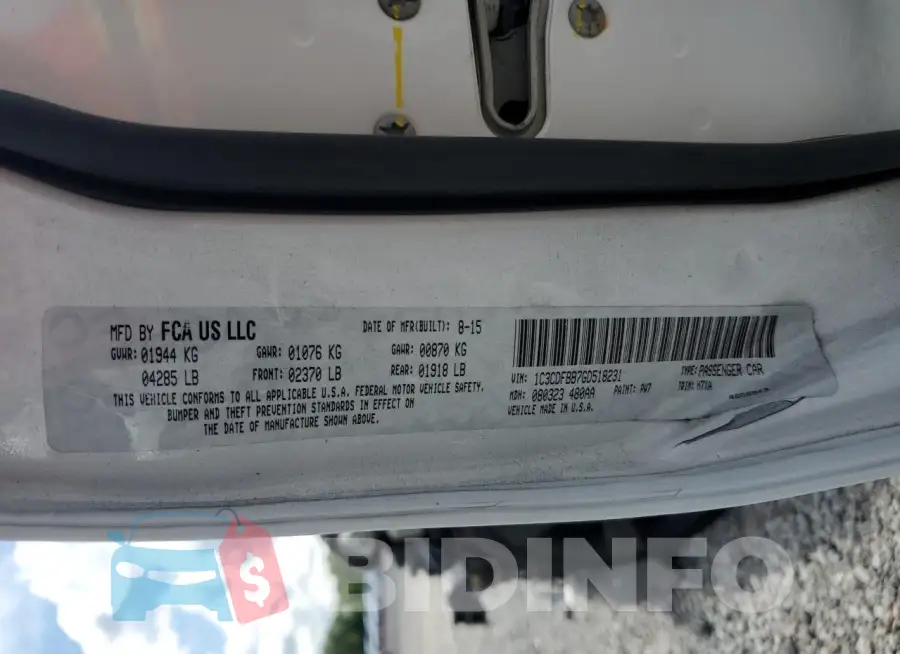 1C3CDFBB7GD518231 Photo# 12