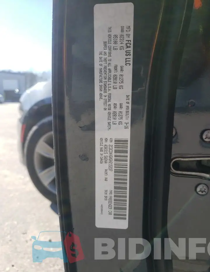 2C3CDXHG0GH215237 Photo# 12