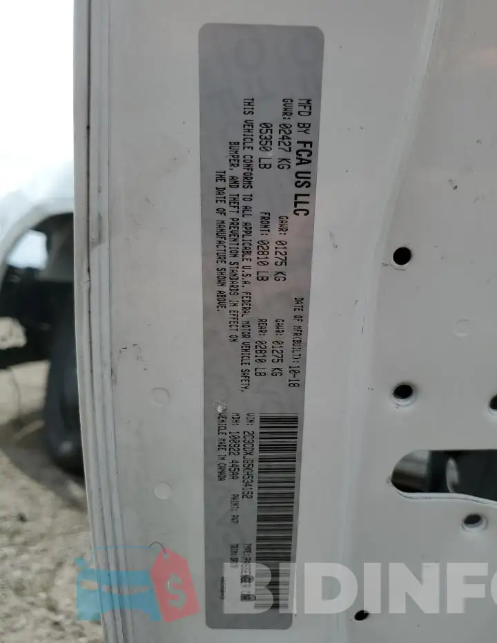 2C3CDXJG5KH534152 Photo# 13