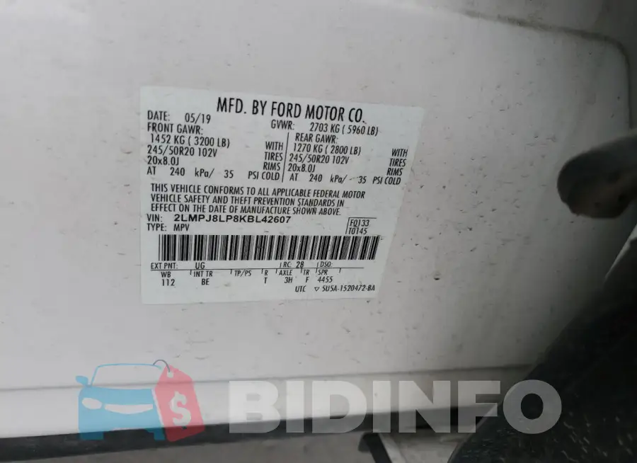 2LMPJ8LP8KBL42607 Photo# 14
