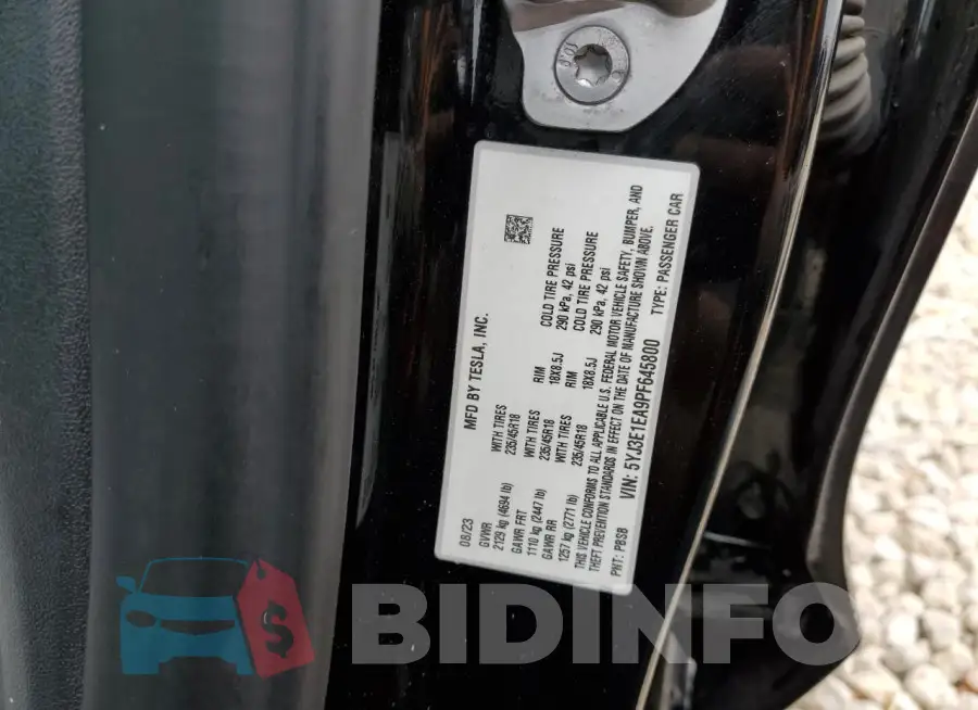 5YJ3E1EA9PF645800 Photo# 13