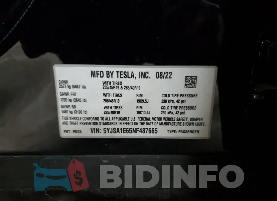 5YJSA1E65NF487665 Photo# 13