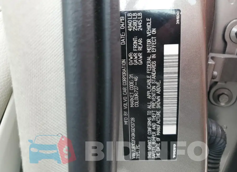 7JR102FK8KG013728 Photo# 13