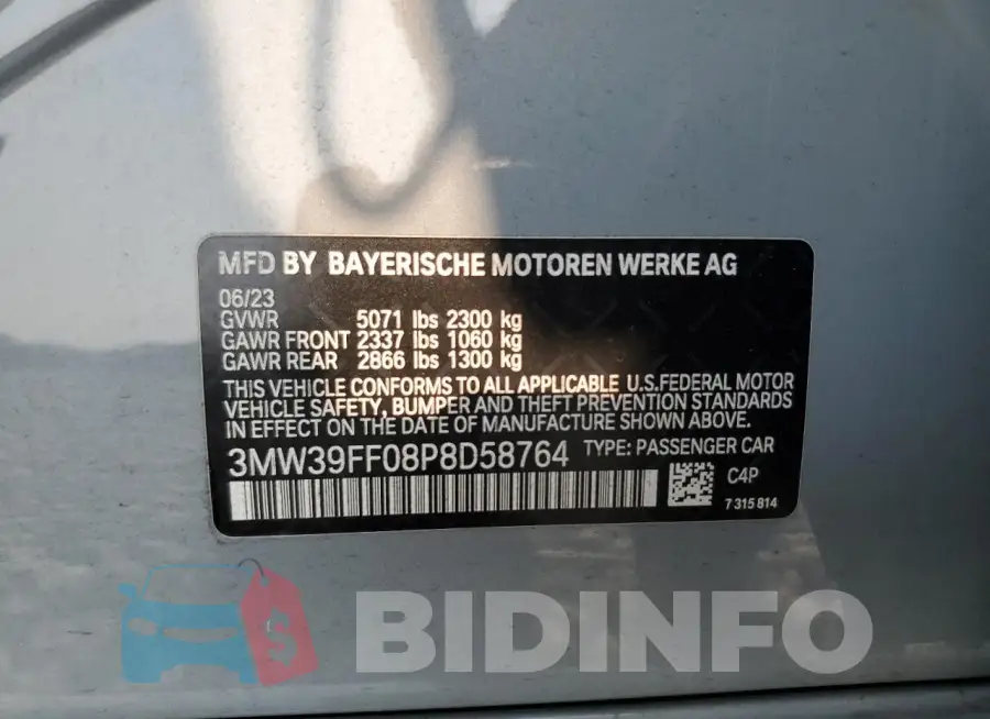 3MW39FF08P8D58764 Photo# 12