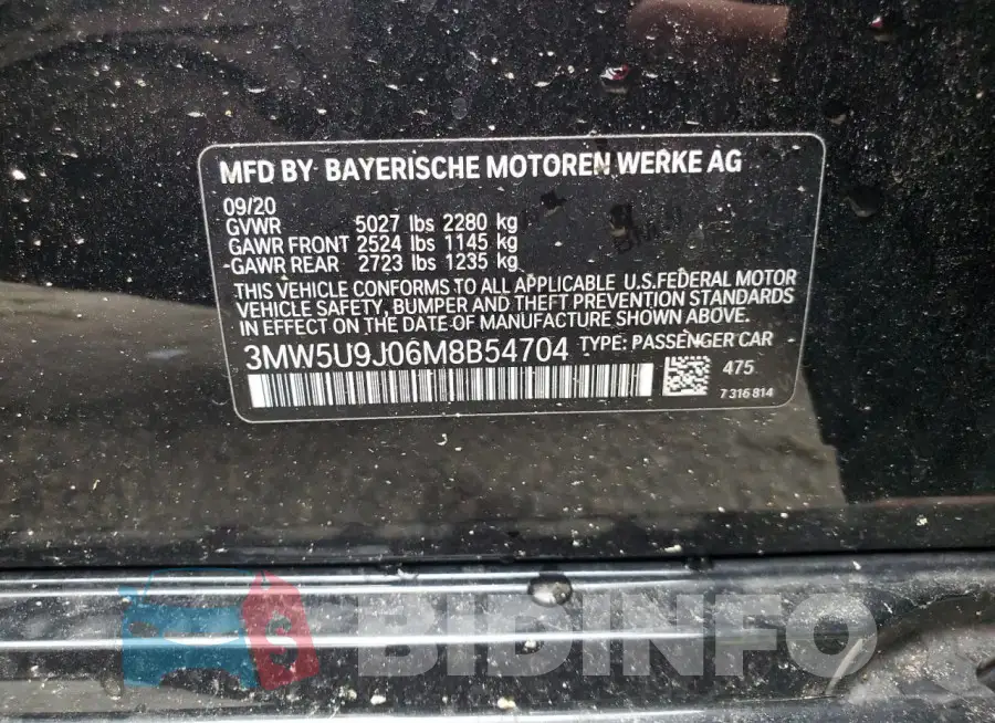 3MW5U9J06M8B54704 Photo# 12