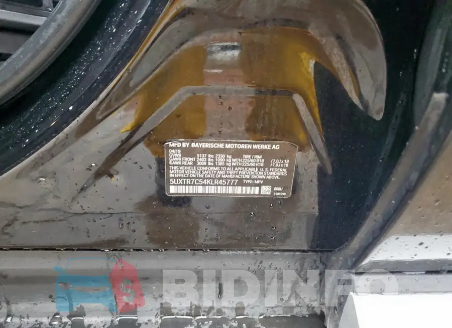 5UXTR7C54KLR45777 Photo# 13