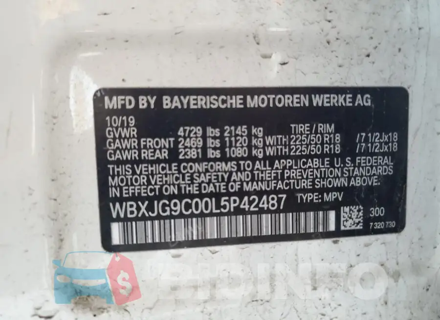 WBXJG9C00L5P42487 Photo# 13