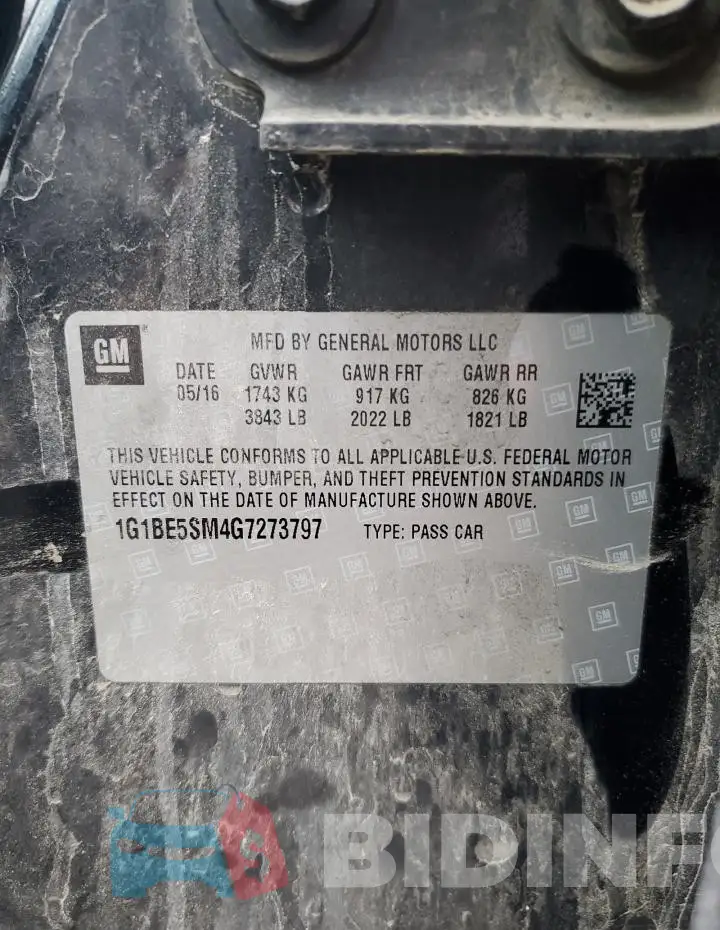1G1BE5SM4G7273797 Photo# 12