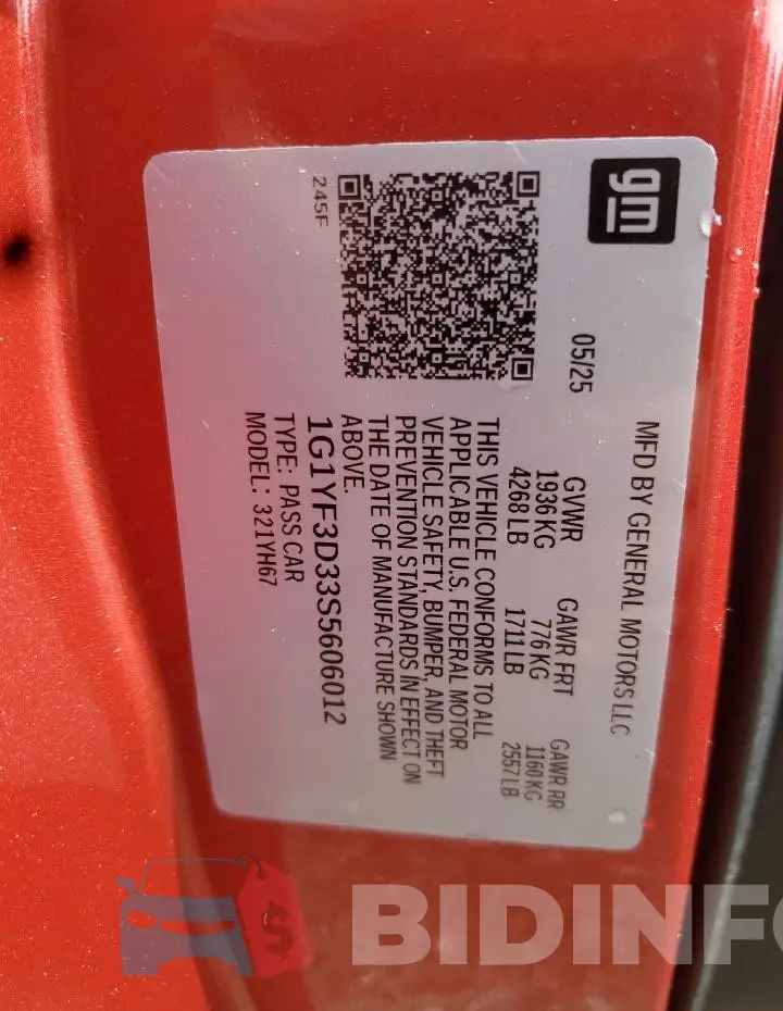 1G1YF3D33S5606012 Photo# 12