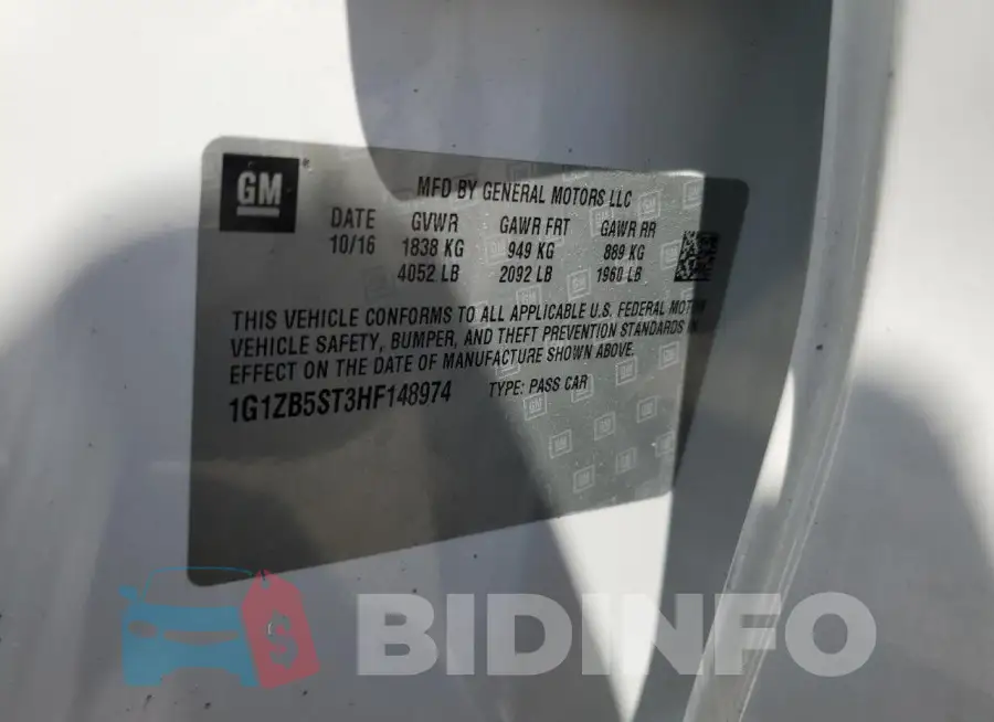 1G1ZB5ST3HF148974 Photo# 12