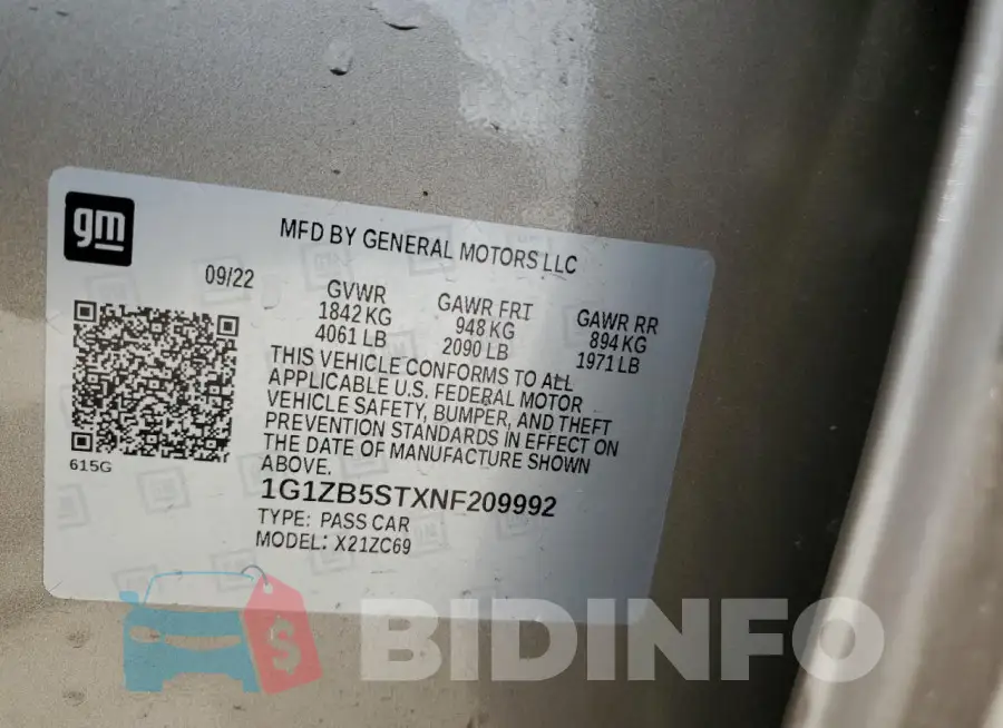 1G1ZB5STXNF209992 Photo# 12