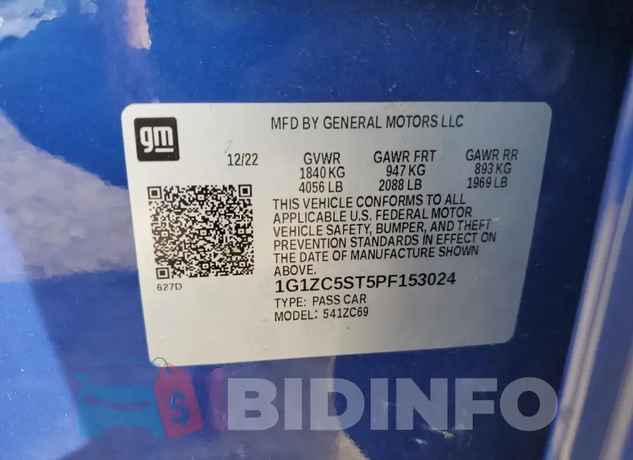 1G1ZC5ST5PF153024 Photo# 12