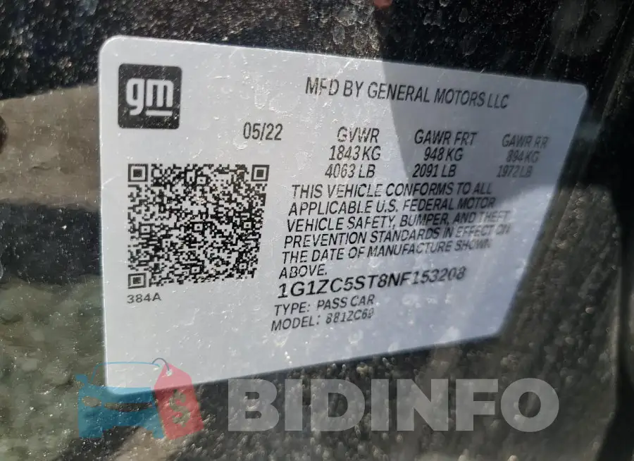 1G1ZC5ST8NF153208 Photo# 13