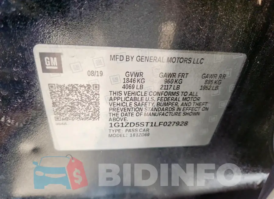 1G1ZD5ST1LF027928 Photo# 12