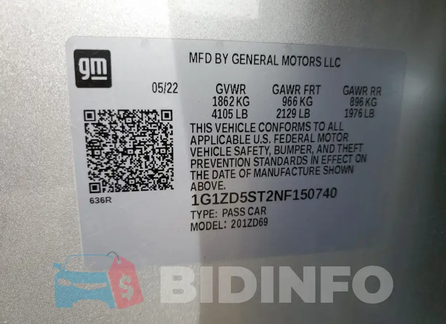 1G1ZD5ST2NF150740 Photo# 12