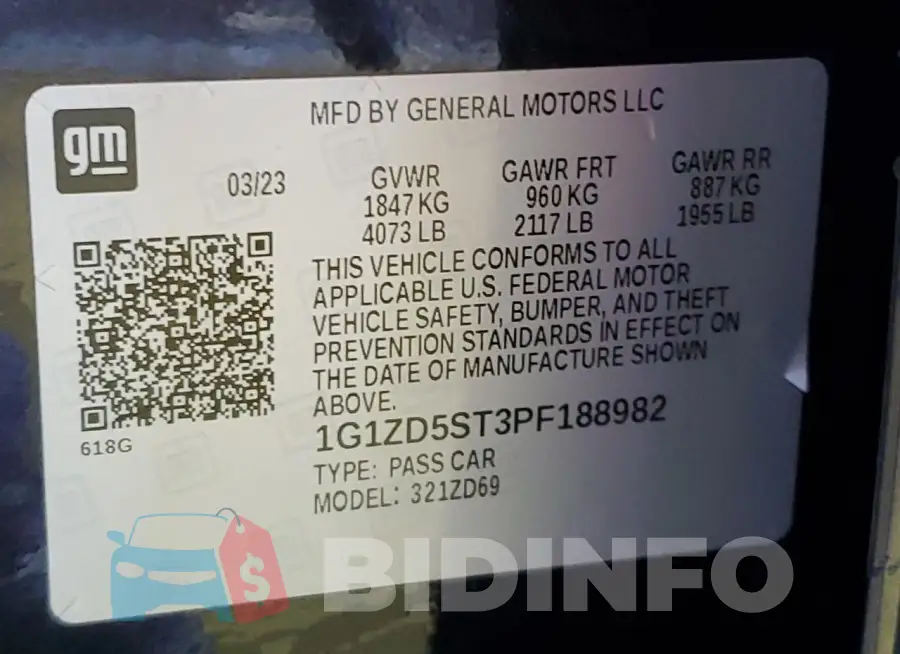 1G1ZD5ST3PF188982 Photo# 12