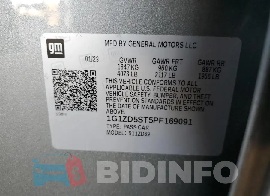 1G1ZD5ST5PF169091 Photo# 12