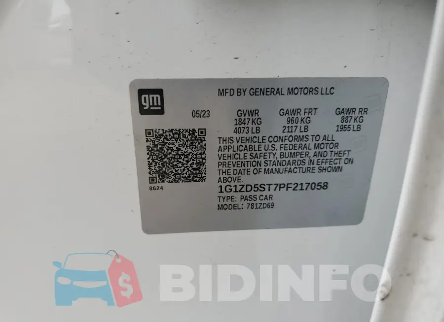 1G1ZD5ST7PF217058 Photo# 12