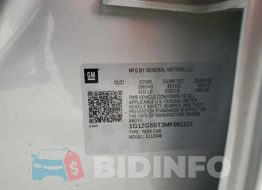 1G1ZG5ST3MF061121 Photo# 12