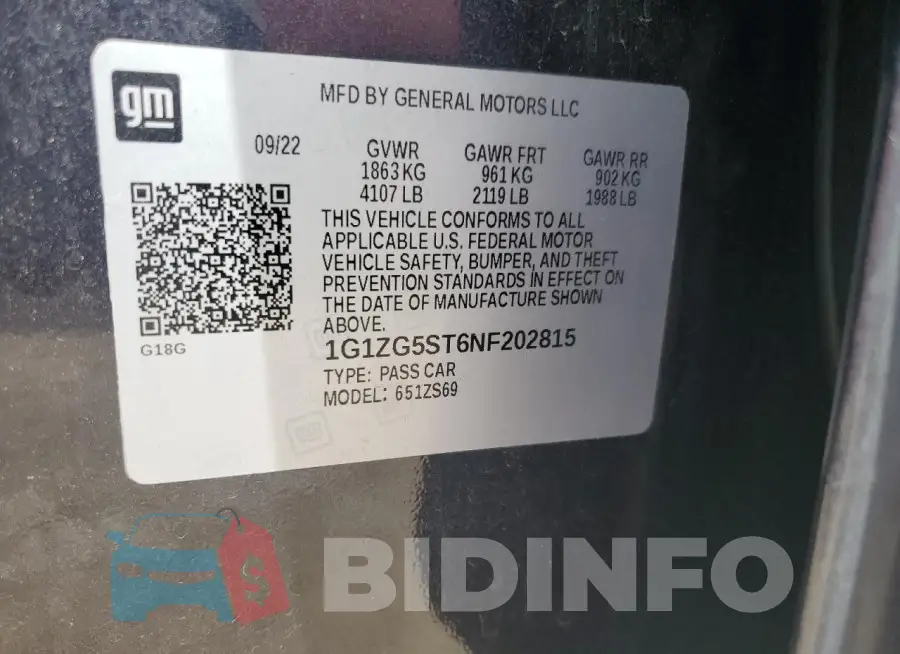 1G1ZG5ST6NF202815 Photo# 12