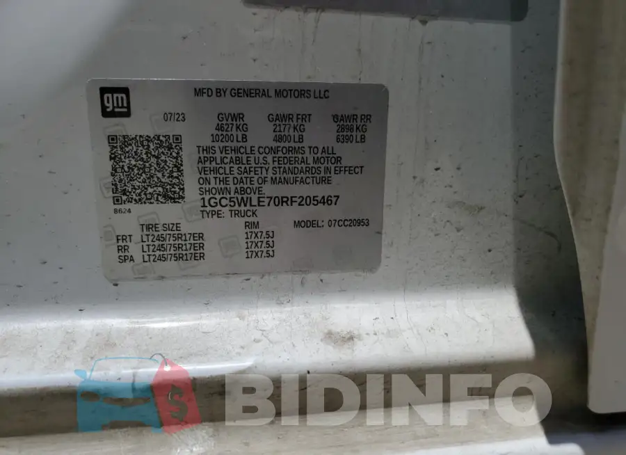 1GC5WLE70RF205467 Photo# 12