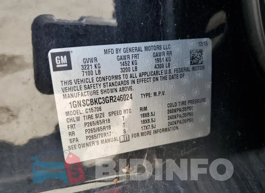 1GNSCBKC3GR246024 Photo# 13