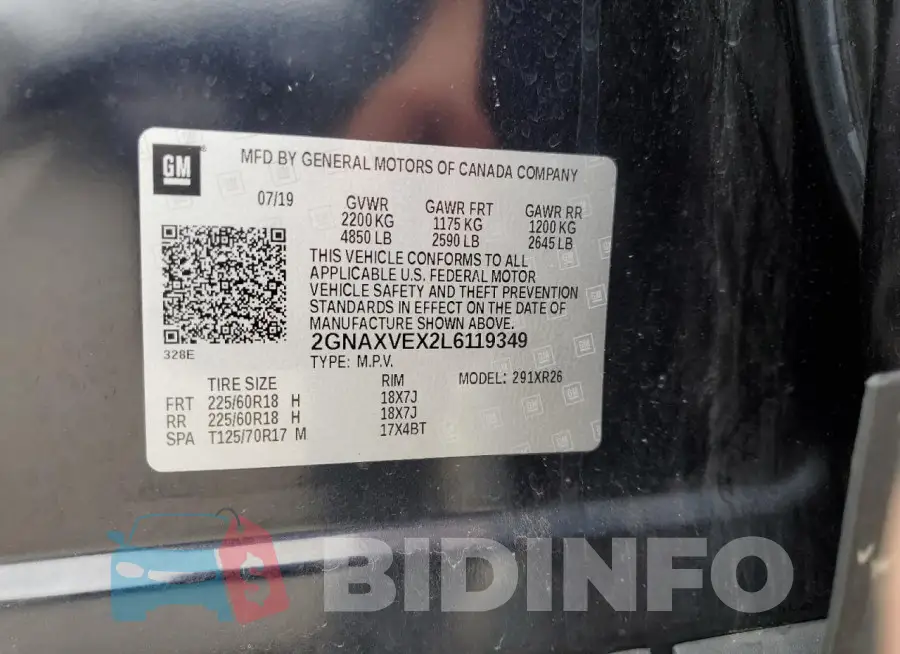 2GNAXVEX2L6119349 Photo# 14