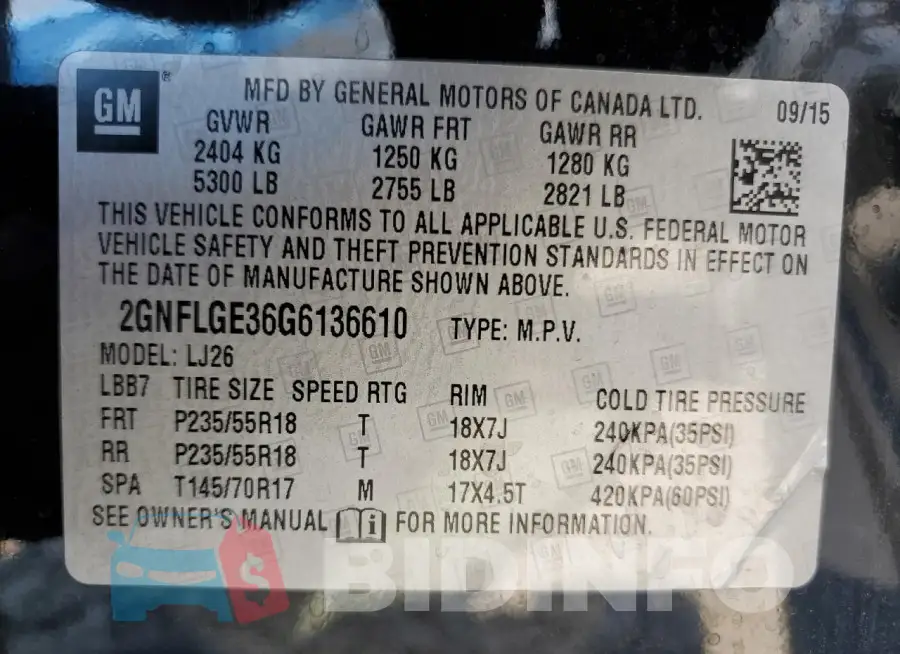 2GNFLGE36G6136610 Photo# 12