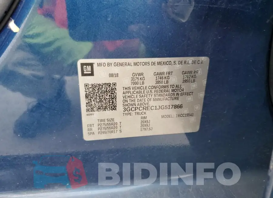 3GCPCREC1JG517866 Photo# 12