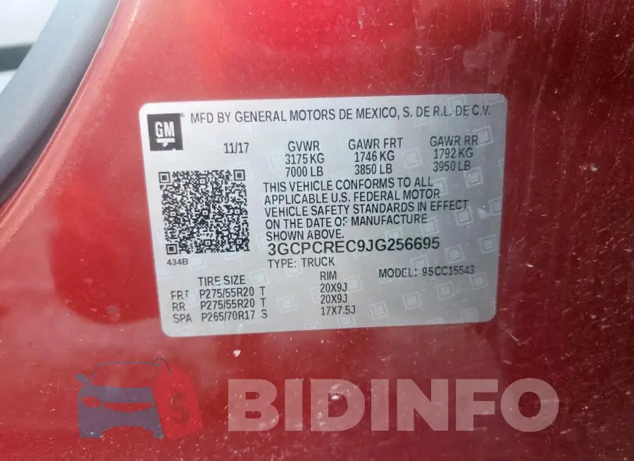 3GCPCREC9JG256695 Photo# 13