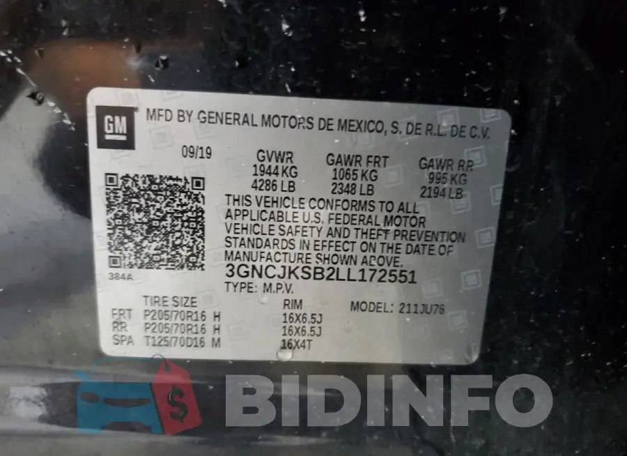 3GNCJKSB2LL172551 Photo# 12