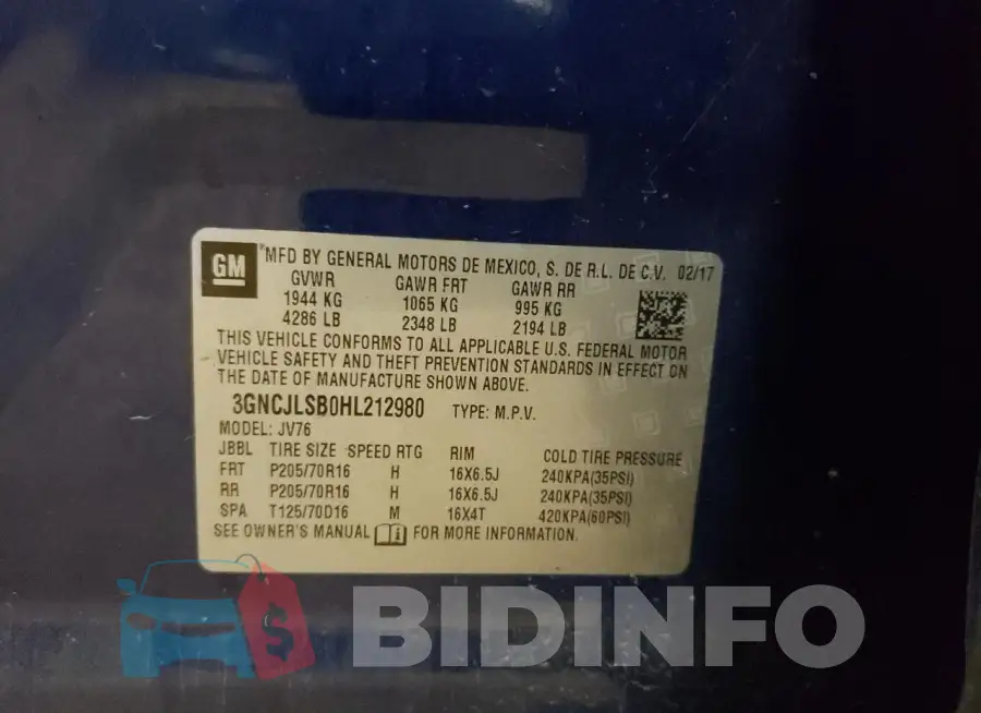 3GNCJLSB0HL212980 Photo# 13