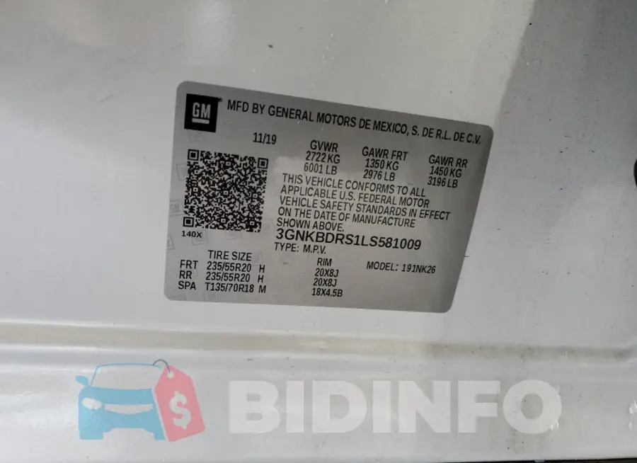 3GNKBDRS1LS581009 Photo# 13