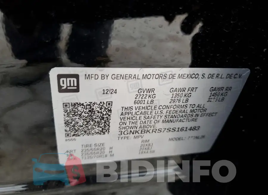 3GNKBKRS7SS161483 Photo# 13
