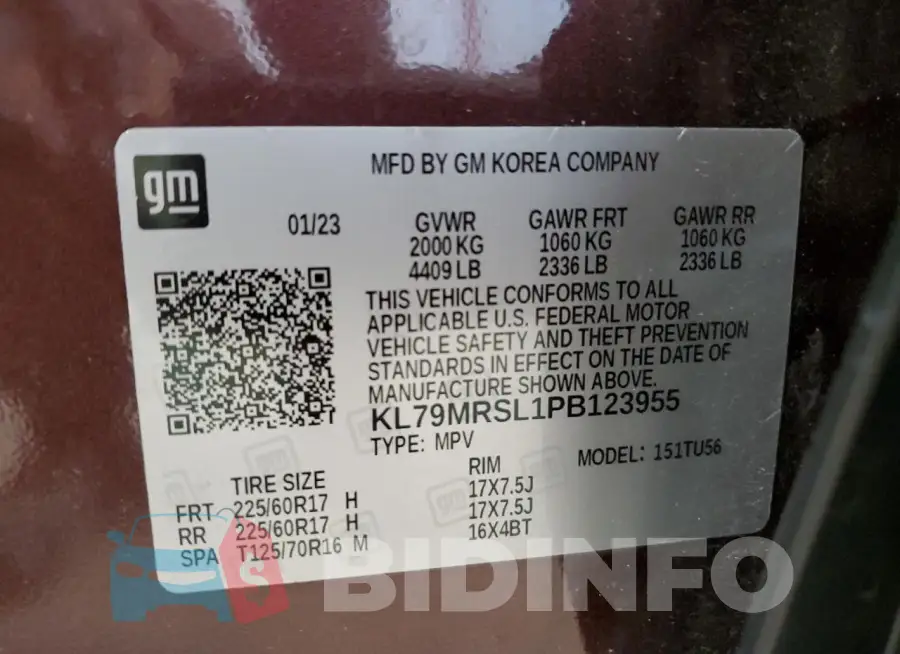 KL79MRSL1PB123955 Photo# 13